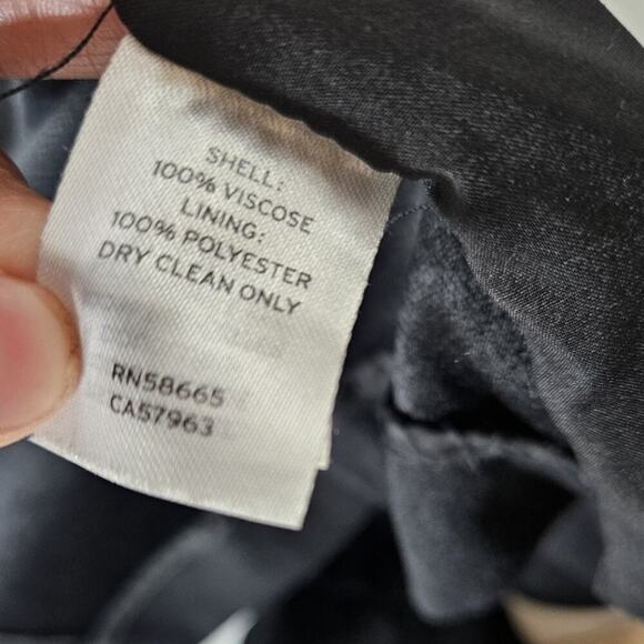 Halogen 100% Viscose Black Cardigan Asymetric Open Formal Women's Size M - Picture 5 of 7